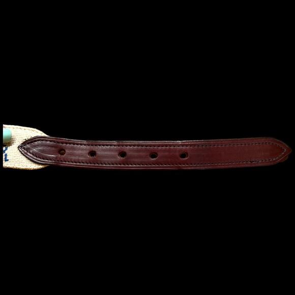L. Insko Winchester Kentucky Custom Brown Women's Leather Needlepoint Belt - Picture 5 of 10
